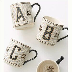 Anthropologie Tiled Margot Monogram Mug Gently used
